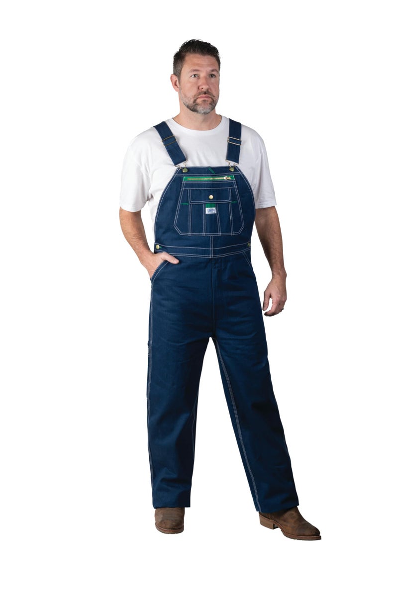 Liberty Men's Rigid Denim Bib Overall, 42x30 - Image 1